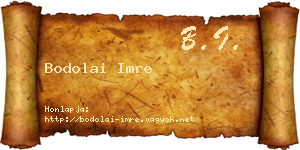 Bodolai Imre névjegykártya